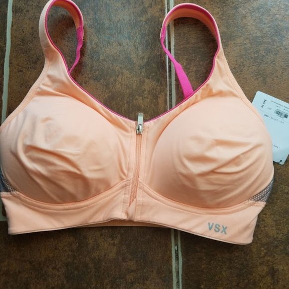 New PEACH VICTORIA'S SECRET Wireless SPORTS BRA - Picture 1 of 3